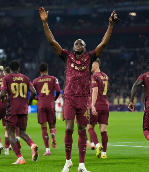 UEFA Champions League: Osimhen nets hat-trick as Galatasaray thrash Ajax, tops scoring table