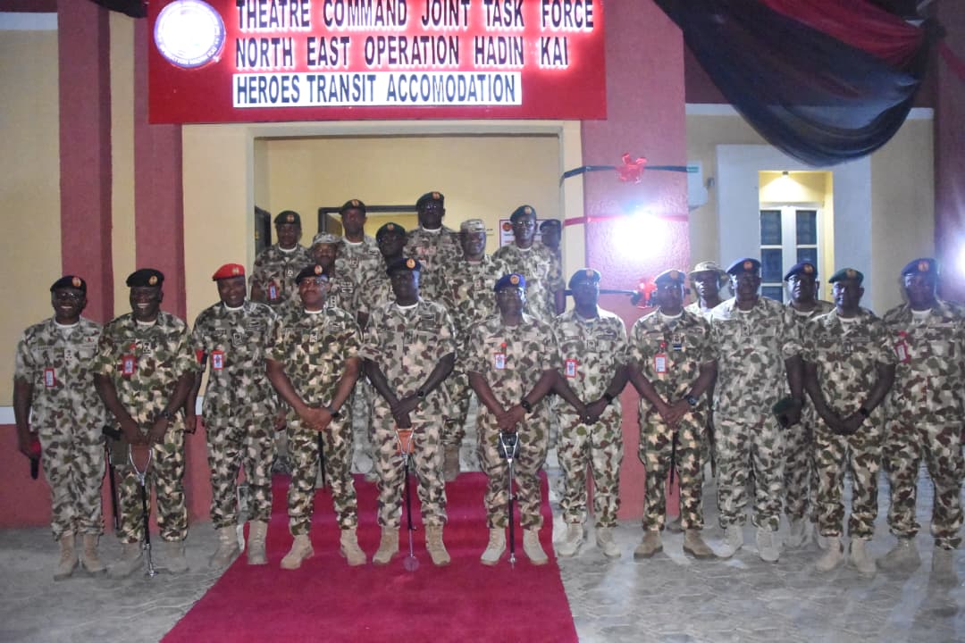 COAS storms Maiduguri, charges troops to annihilate insurgents in North east 