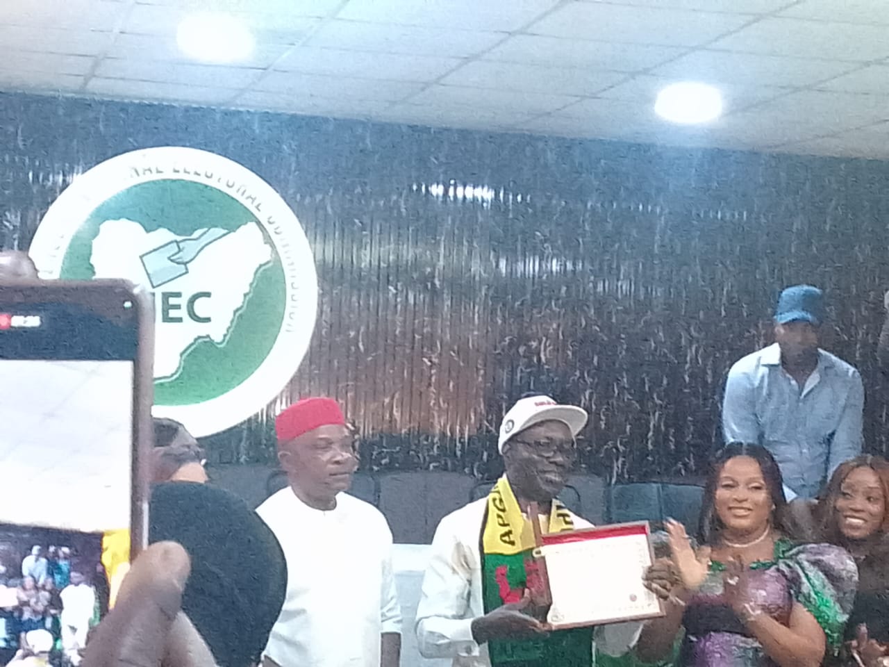 #AnambraElection2025 : INEC presents certificate of return to Soludo, deputy