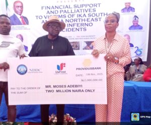 NDDC Gives Financial Support, Palliatives To Agbor Fire Victims …Commission Serving Masses’ Needs, Says Ebie