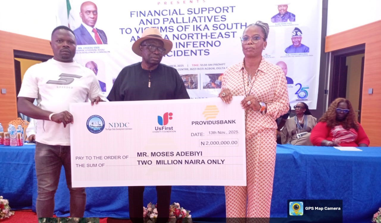 NDDC Gives Financial Support, Palliatives To Agbor Fire Victims …Commission Serving Masses’ Needs, Says Ebie