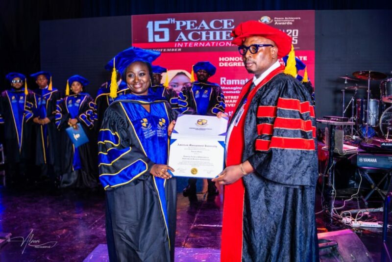 House Of Tutu Founder, Ramatu Shehu, Bags Honourary Doctorate Degree At Peace Achievers Award