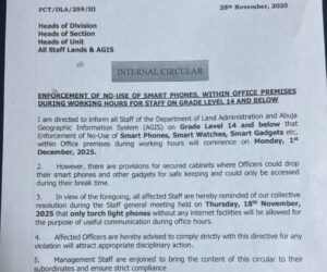 BREAKING: FCT Administration Under Minister Wike Restates Ban On Smart Phones, Says Only ‘Torch Light Phones’ Allowed During Work Hours