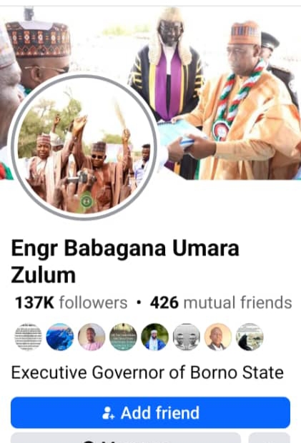 Borno Gov’s Aide Dissociates Zulum From Facebook Account Impersonating Him