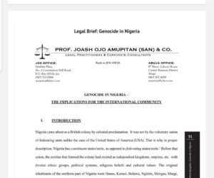 EXCLUSIVE: INEC Chairman, Prof Amupitan, In 2020 Report Confirmed “State Actors” Are Behind Genocide In Nigeria, Recommended US, UN Intervention