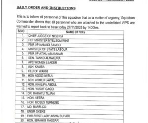 BREAKING: Nigerian Police Order Personnel Assigned To Atiku, Wike, Aisha Buhari, 17 Other VIPs To Return To Base