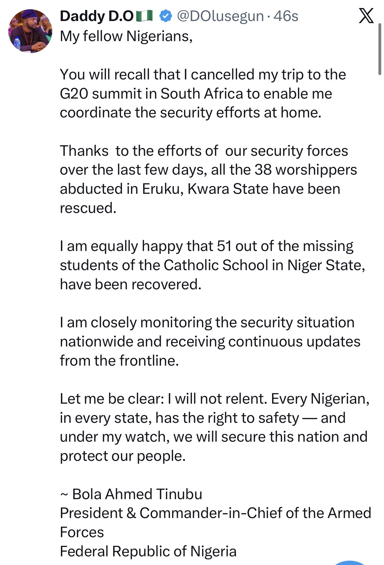 All 38 church members abducted in Kwara have regained ther freedom