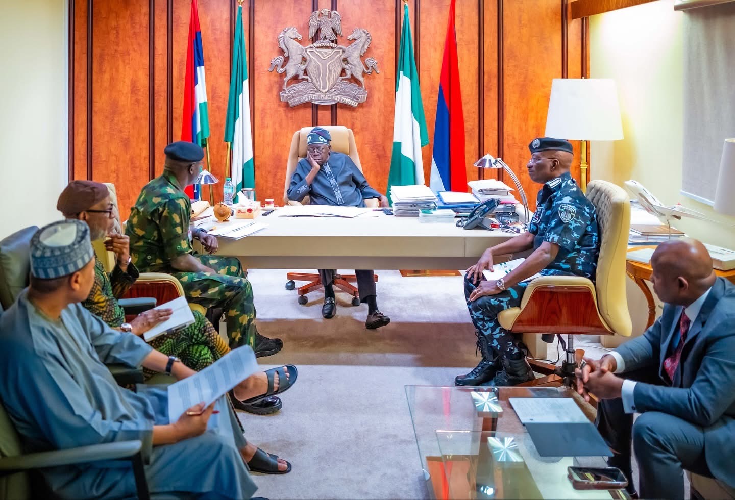 President Tinubu meets security chiefs (photos)