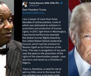 Festus Keyamo replies Trump over Christian killing claim