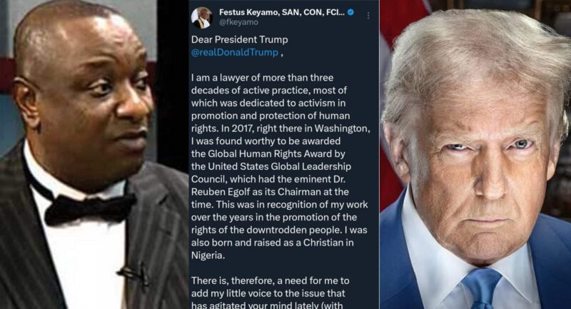 Festus Keyamo replies Trump over Christian killing claim