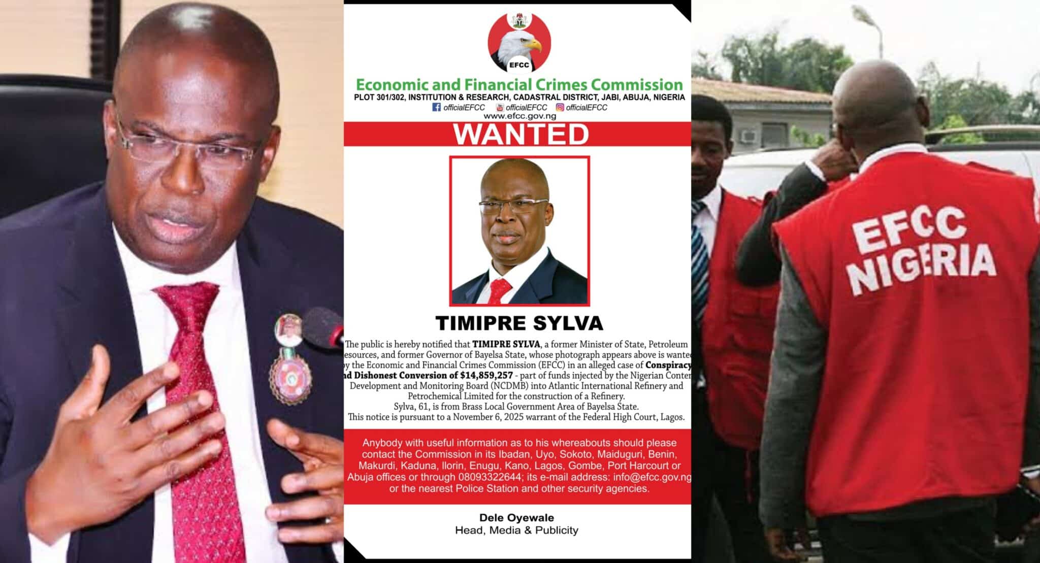 Timipre Sylva replies EFCC after being declared wanted
