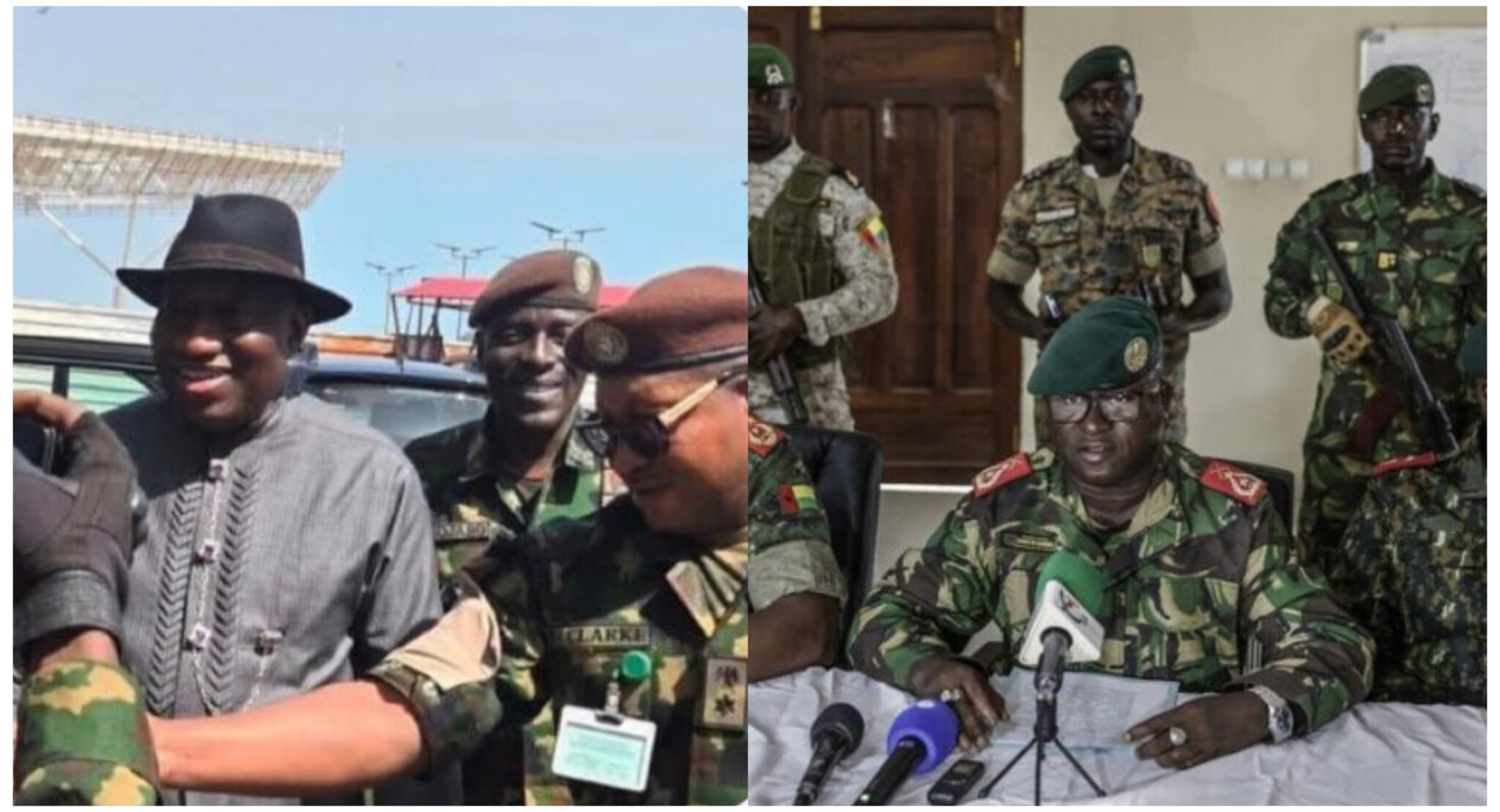 Military escorts ex-President Jonathan out of Guinea-Bissau