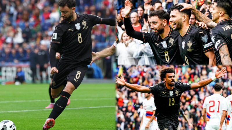 Bruno hat-trick as Portugal breeze past Armenia 9-1 to qualify in Ronaldo’s absence