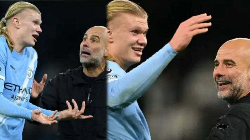 Guardiola explains heated post-match exchange with Haaland after Man City edge Leeds