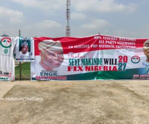 Makinde 2027 Presidency Banners Flood PDP Convention Venue In Ibadan