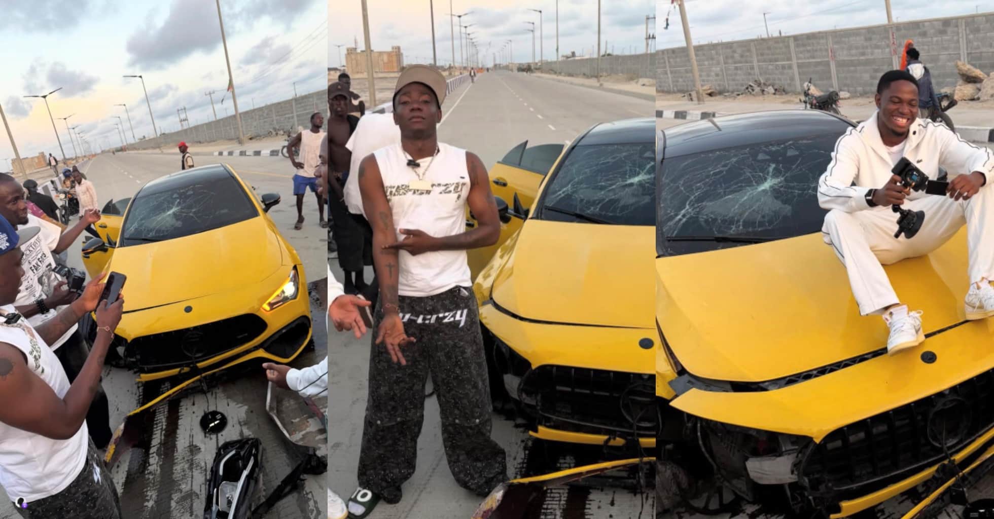 Shank Comics crashes HabbyFx’s Mercedes Benz during livestream