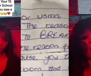 Lady shares details of breakup letter found in her 15-year-old brother’s school uniform