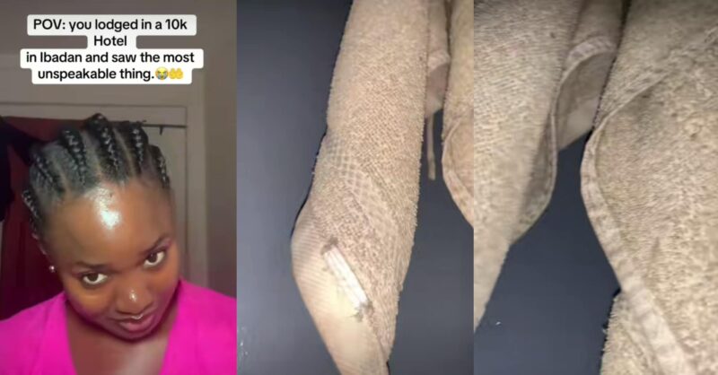 Lady shares what she saw after paying ₦10,000 for hotel room in Ibadan