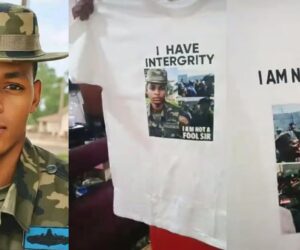 “I’m not a fool sir”- Lady turns viral exchange between Wike and Lieutenant Yamari into T-shirt