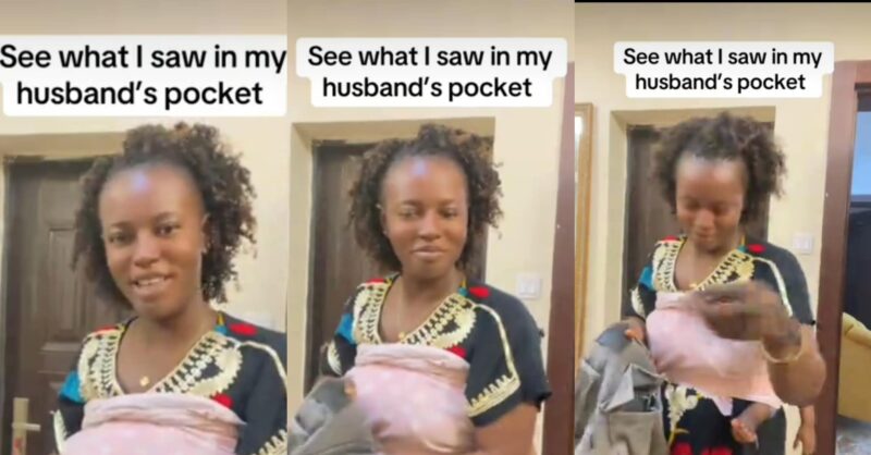 “E Shock me” – Woman shares what she discovered in her husband’s jeans