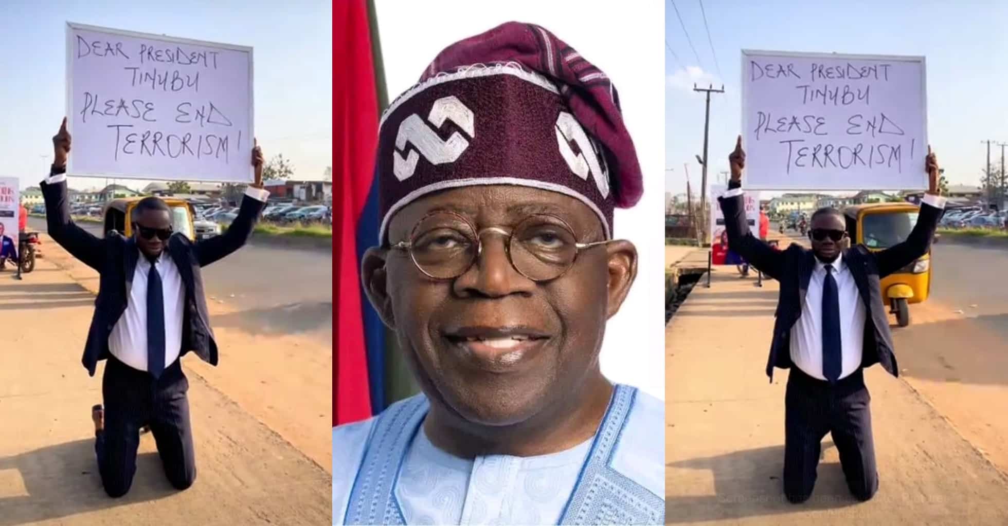 Pastor stages solo protest after Kwara church attack, sends message to President Bola Tinubu