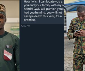“It’s a promise”- Man shares threatening text from Navy officer