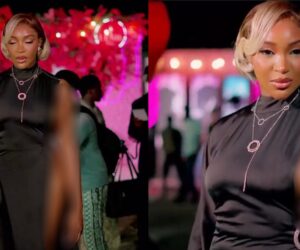 “Tacky” – Nigerians drag Idia Aisien over her outfit choice at Lagos Fashion Week (WATCH)