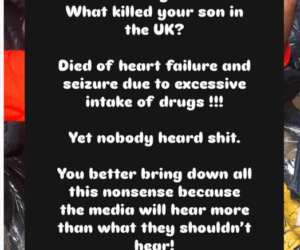 Your son d!ed in the UK due to excessive intake of drugs