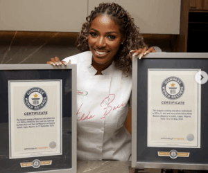 Hilda Baci receives second Guinness World Record plaque for largest jollof rice pot