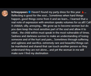 Britney Spears sparks concern again as she shares cryptic message about “suffering” and “darkness” after returning to Instagram