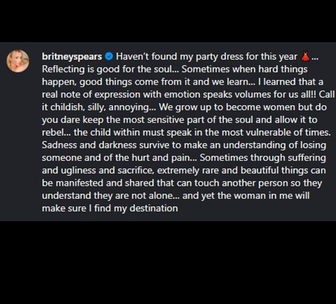 Britney Spears sparks concern again as she shares cryptic message about “suffering” and “darkness” after returning to Instagram