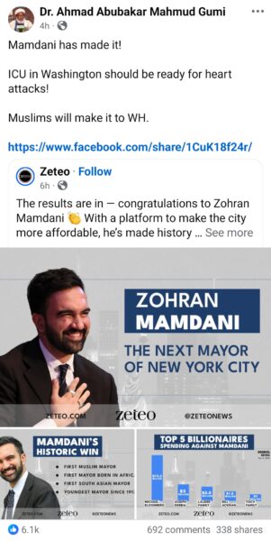 Sheikh Gumi predicts Muslim US President