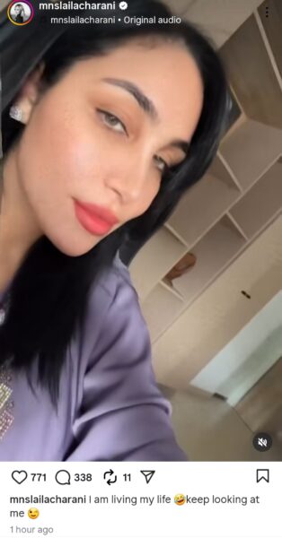 Laila Charani responds to critics who called her out after she posted new photos with husband Ned Nwoko