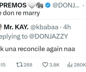 Don Jazzy responds to fans urging him to get back with his ex-wife