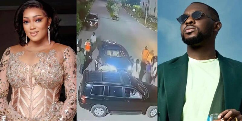 CCTV footage of Peggy Ovire clashing with Taye Arimoro emerges online
