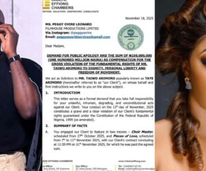 Taye Arimoro drags Peggy Ovire to court over alleged assault, demands ₦100m