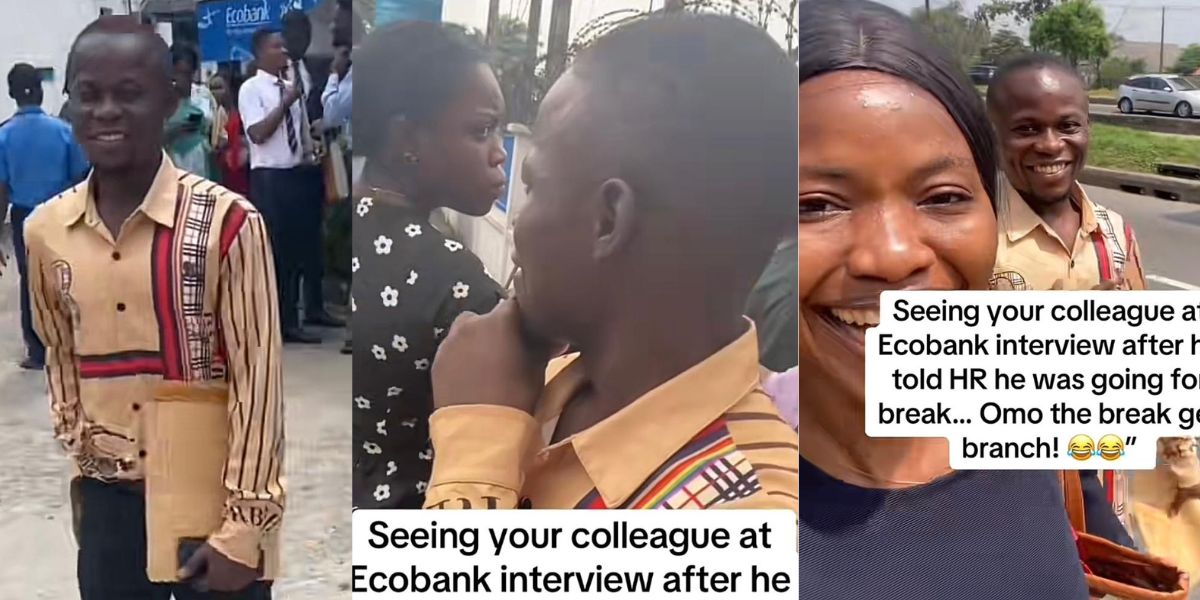 Lady in shock after spotting her colleague job hunting during working hours