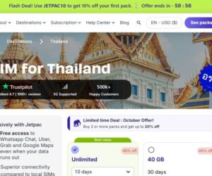 Traveling to Thailand? We’ve got your eSIM needs covered with this exclusive deal from Jetpac