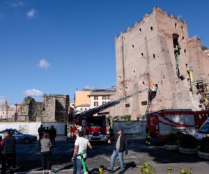 Worker trapped after medieval tower collapsed in Rome