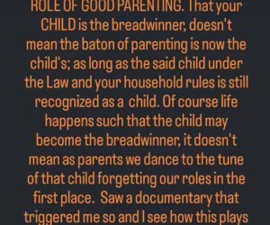 That your child is the breadwinner doesn’t mean the baton of parenting is now the child’s- actress Biodun Stephen tells parents