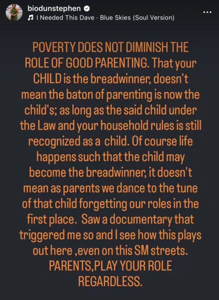 That your child is the breadwinner doesn’t mean the baton of parenting is now the child’s- actress Biodun Stephen tells parents