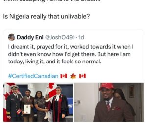 Is Nigeria unlivable?- U.S. citizen mocks Nigerian man celebrating Canadian citizenship