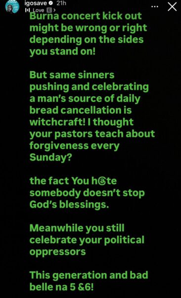 Celebrating a man’s source of daily bread cancellation is witchcraft