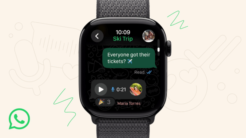 WhatsApp Launches Apple Watch App with Full Chat Access, Voice Messaging