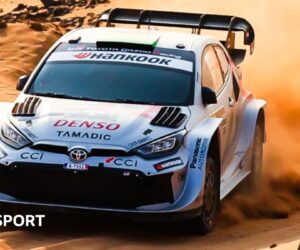 World Rally Championship: Title race on knife-edge as Elfyn Evans trails Sebastien Ogier in Saudi Arabia