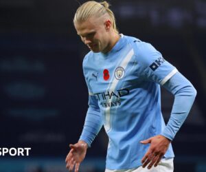 Erling Haaland: Man City’s goal machine returns from malfunction with robot celebration