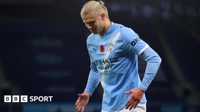 Erling Haaland: Man City’s goal machine returns from malfunction with robot celebration