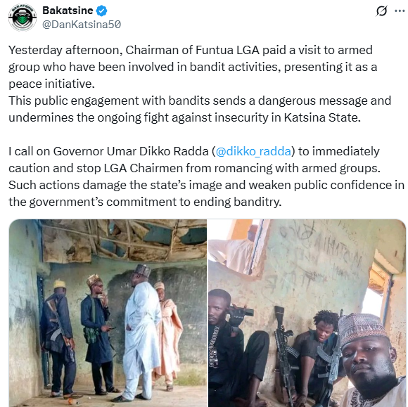 Katsina LG chairman visits armed groups amid Trump’s military action threat
