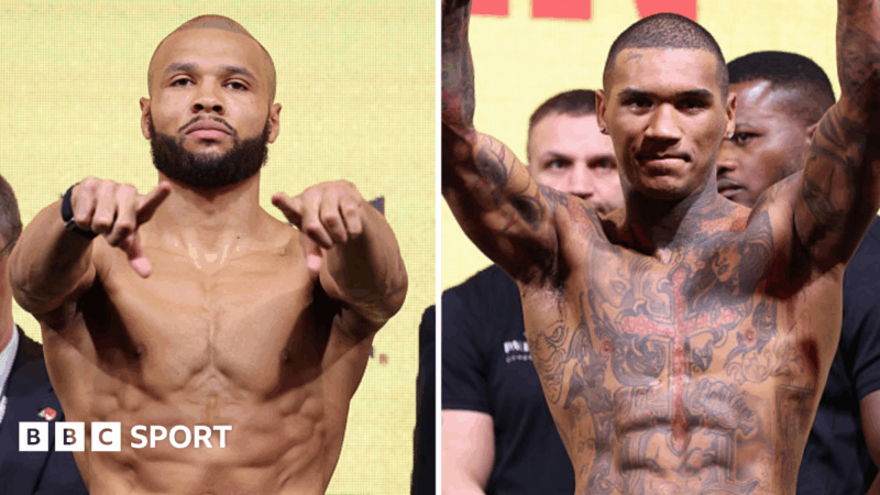 Eubank vs Benn 2: Chris Eubank Jr and Conor Benn make weight on morning of rematch