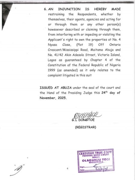 Court reportedly bars Police, IGP from disturbing owners of Nestoil premises*